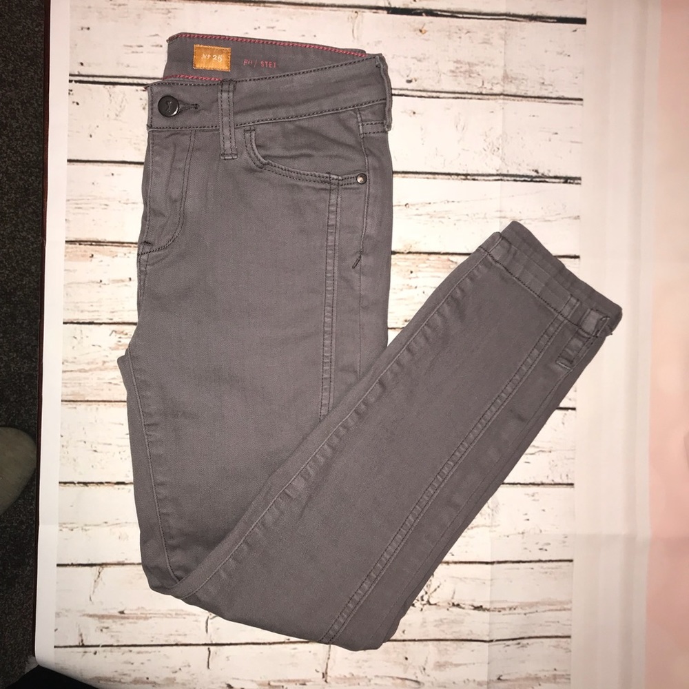 Anthropologie Pilcro Grey Stet Mis-Rise Jeans - Picture 2 of 4